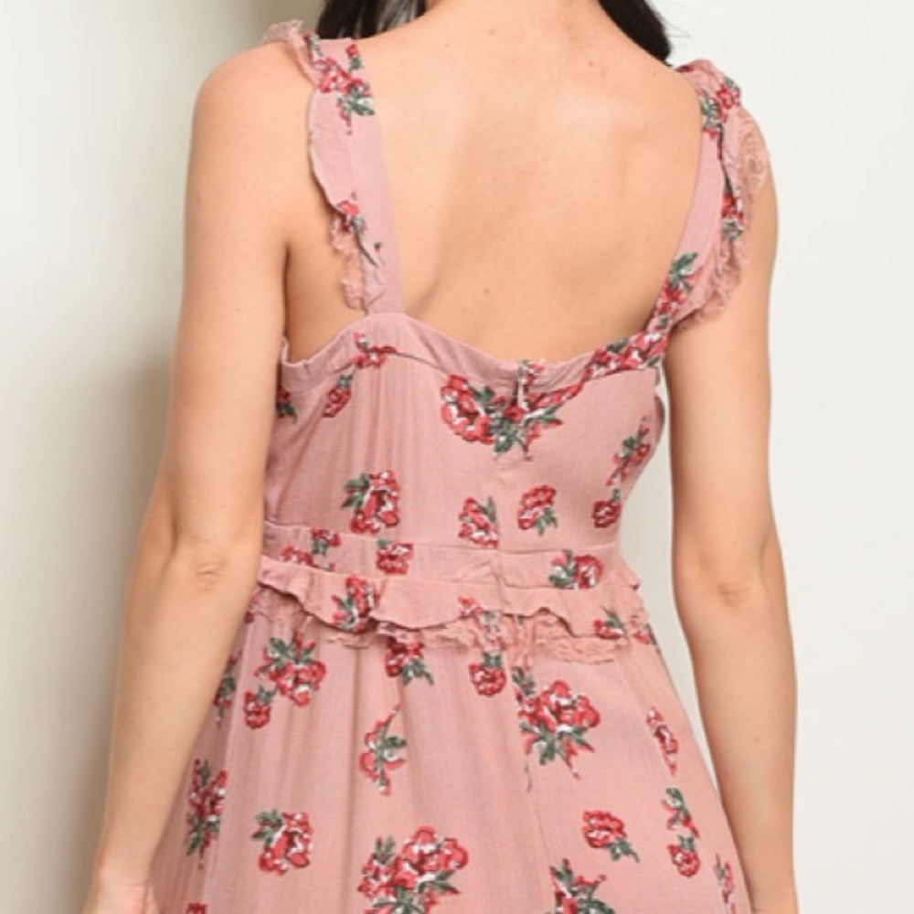 LAST1️⃣//BLUSH FLORAL MAXI DRESS - Picture 2 of 5